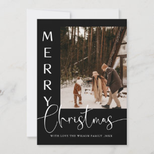 Carte de Noël moderne et tendance avec photo