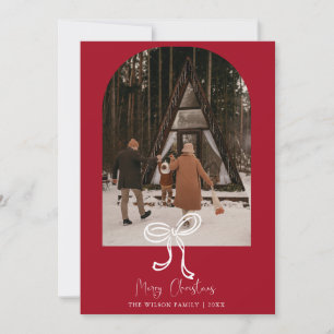 Carte de Noël moderne et tendance avec photo