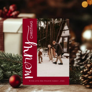 Carte de Noël moderne et tendance avec photo