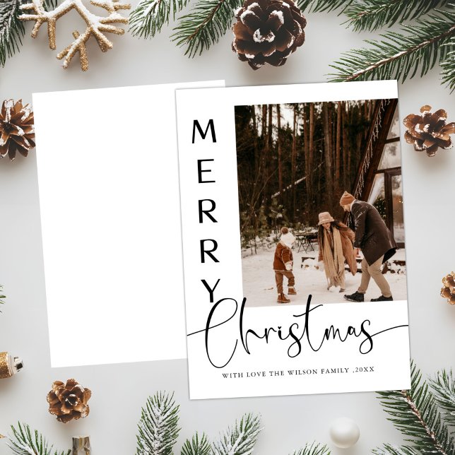 Carte de Noël moderne et tendance avec photo (Créateur téléchargé)