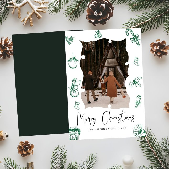 Carte de Noël moderne et tendance avec photo (Créateur téléchargé)