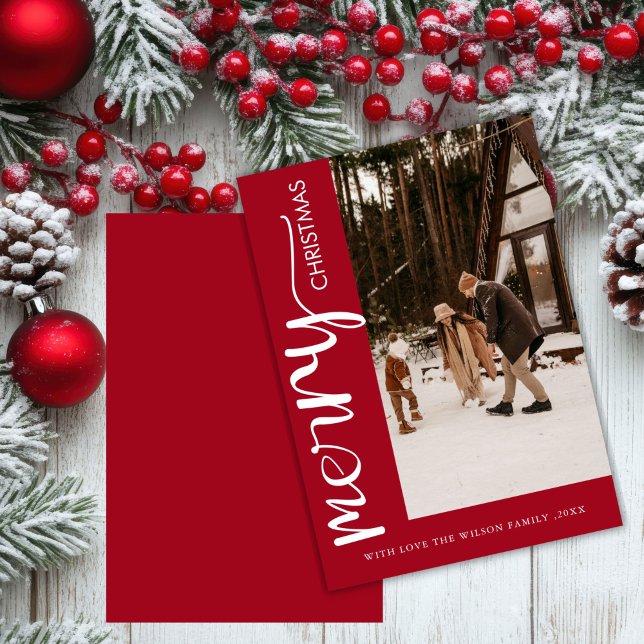 Carte de Noël moderne et tendance avec photo (Créateur téléchargé)