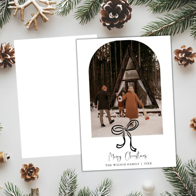 Carte de Noël moderne et tendance avec photo (Créateur téléchargé)