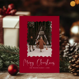 Carte de Noël moderne et tendance avec photo
