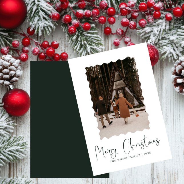 Carte de Noël moderne et tendance avec photo (Créateur téléchargé)
