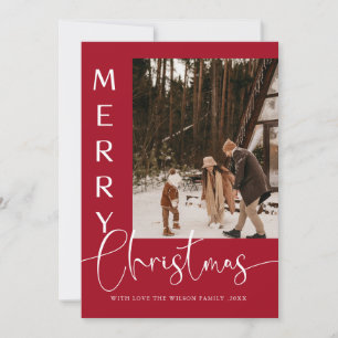 Carte de Noël moderne et tendance avec photo