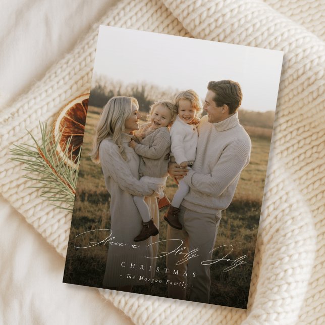 Carte de Noël Moderne Famille Photo Joyeuse (Créateur téléchargé)