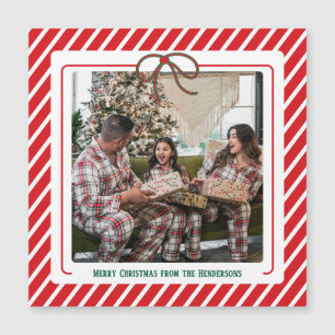 Carte de Noël moderne festive avec photo de famill