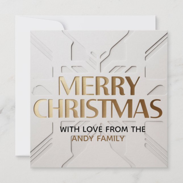 Carte de Noël Moderne Minimaliste (Devant)