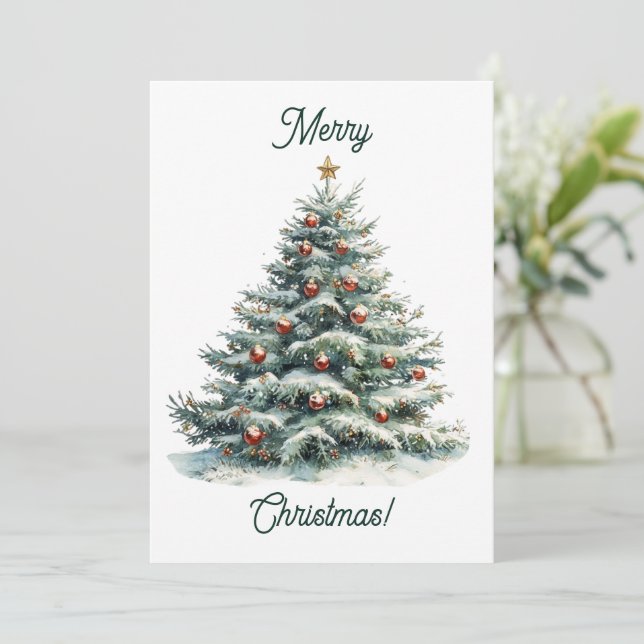 Carte de Noël Moderne Minimaliste (Debout devant)