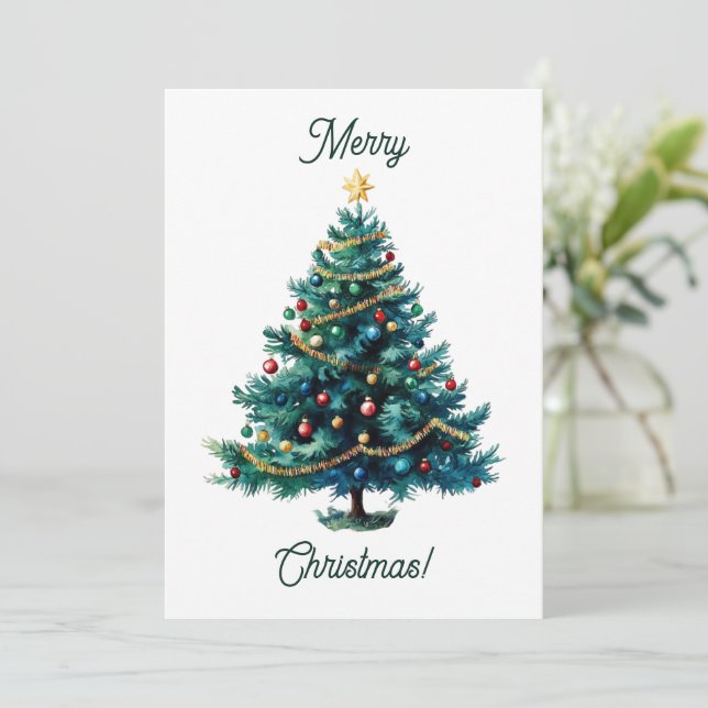Carte de Noël Moderne Minimaliste (Debout devant)