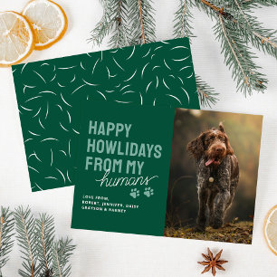 Carte de Noël moderne pour animaux 'Joyeux Howlida