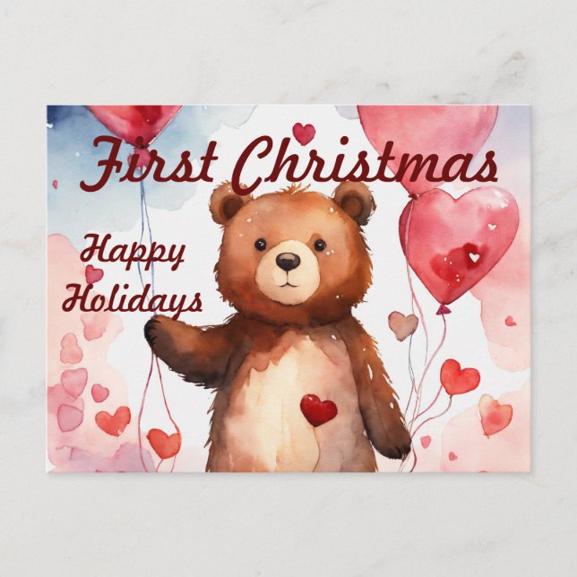 Carte de Noël moderne pour bébé (Devant)