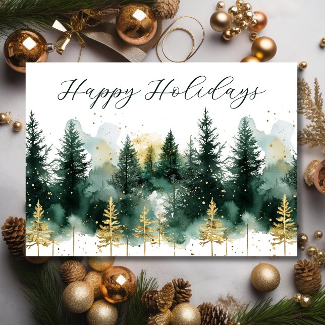 Carte de Noël Moderne pour Entreprises avec Or et  (Créateur téléchargé)