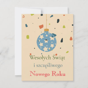 Carte de Noël Moderne pour Entreprises Wesołych Św
