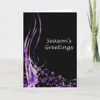 Carte de Noël moderne Purple Sparken