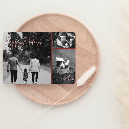 Carte de Noël moderne | Red Trendy Collage