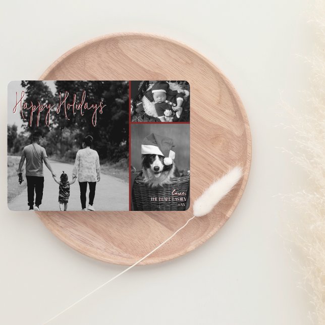 Carte de Noël moderne | Red Trendy Collage (Créateur téléchargé)