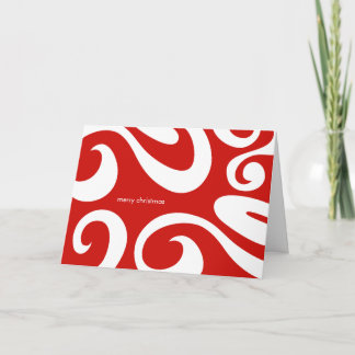 Carte de Noël moderne - Rouge et Blanc
