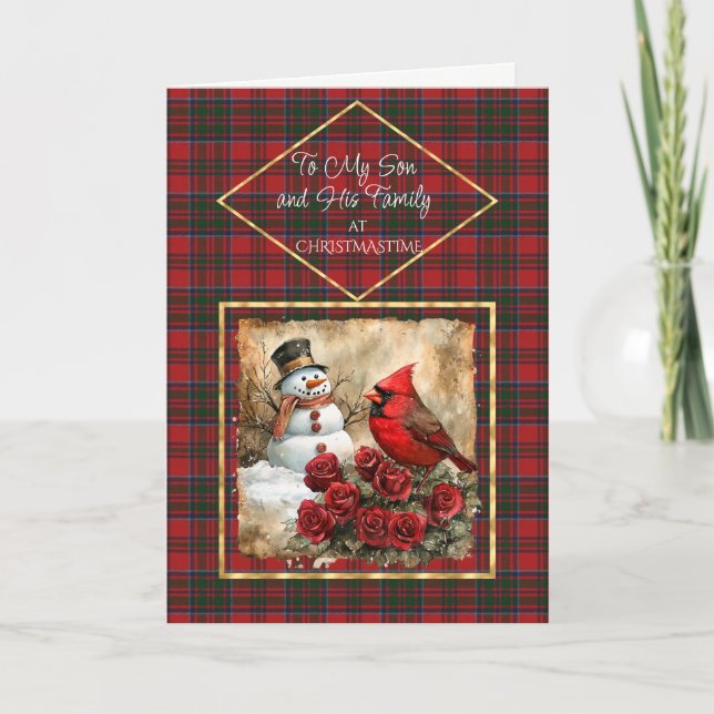 Carte de Noël moderne Tartan MacKillop (Devant)