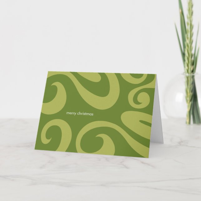 Carte de Noël moderne - vert (Devant)