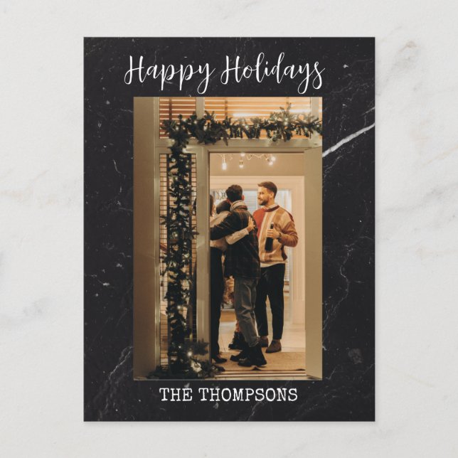 carte de Noël moderne vert foncé (Devant)