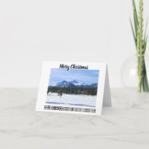 Carte de Noël Montagnes enneigées