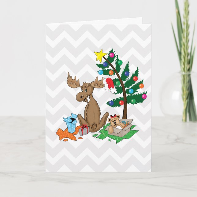 Carte de Noël Moose (Devant)