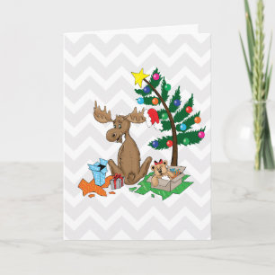 Carte de Noël Moose