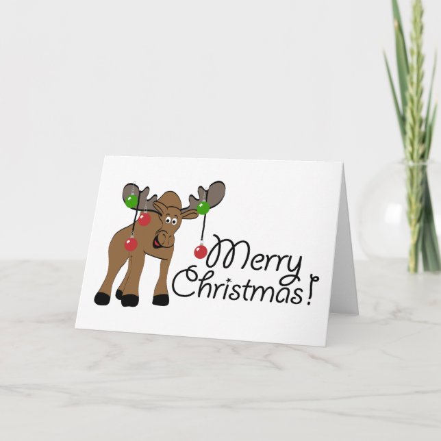 Carte de Noël Moose (Devant)