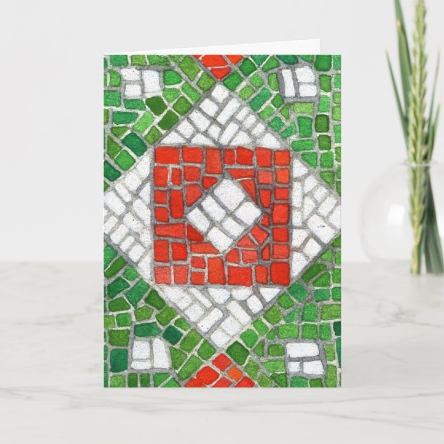 Carte de Noël MOSAIC VACANCES / Vertical (Devant)