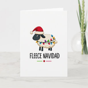 Carte de Noël mouton Funny Fleece Navidad