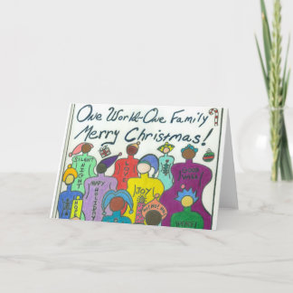 Carte de Noël multiculturelle