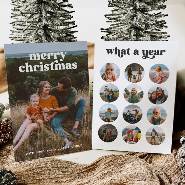 Carte de Noël multiphoto Retro (Créateur téléchargé)