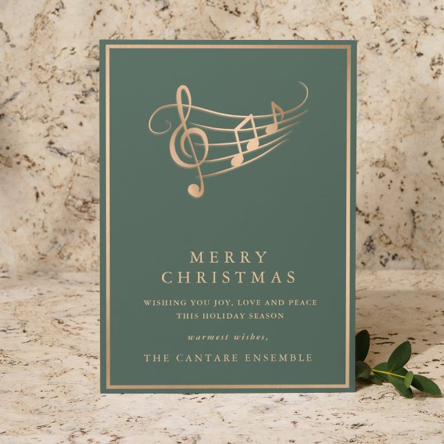 Carte de Noël Musicale Élégante avec Notes de Musi (Créateur téléchargé)