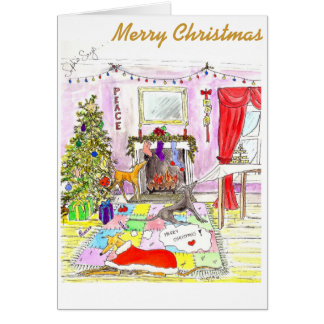 Carte de Noël Naughty Hounds