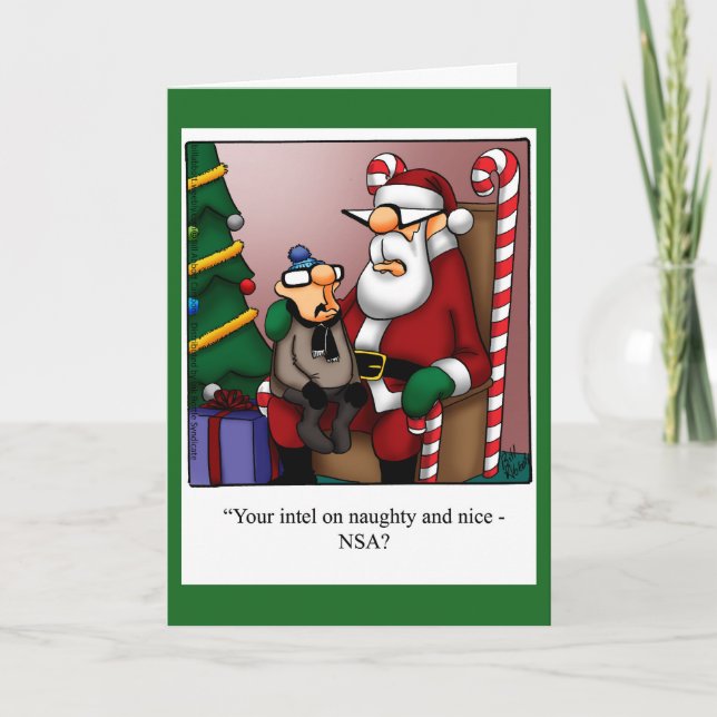 Carte de Noël "Naughty or Nice Intel" (Devant)