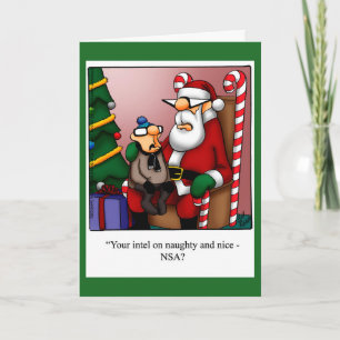 Carte de Noël "Naughty or Nice Intel"