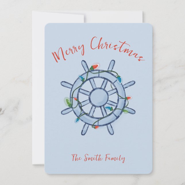 Carte de Noël nautique (Devant)
