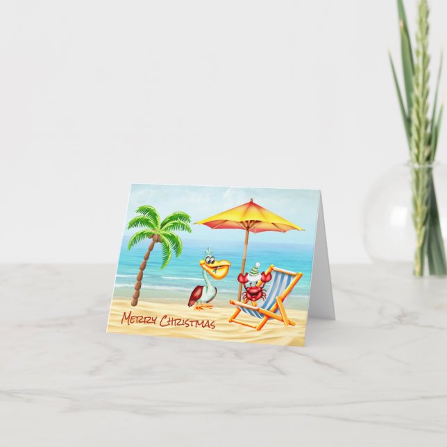 Carte de Noël Nautique amusante (Devant)