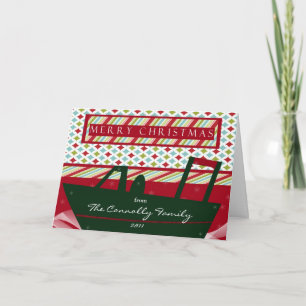 Carte de Noël nautique pour les amateurs de bateau