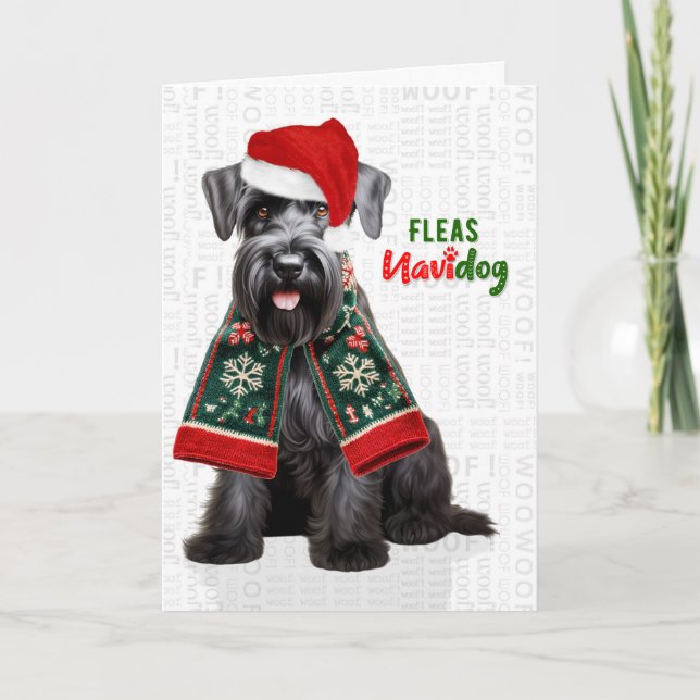 Carte de Noël Navidog drôle avec Terrier Écossais  (Devant)