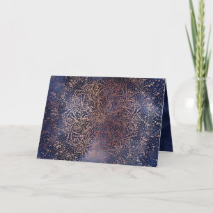 Carte de Noël Navy Sparkle avec photo