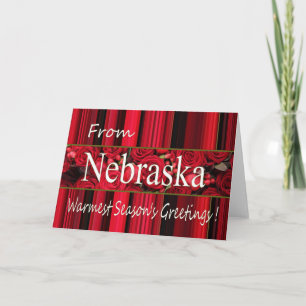 Carte de Noël Nebraska, état spécifique