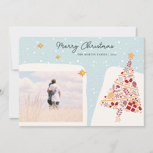 Carte de Noël Neutral Style Vacances (Devant)