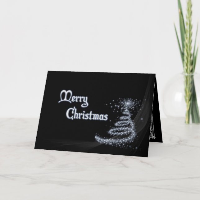 Carte de Noël noire et blanche (Devant)