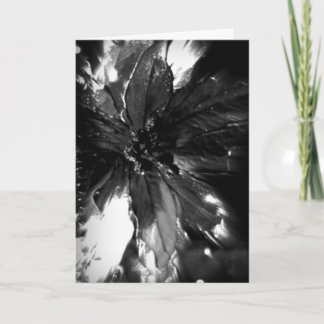 Carte de Noël noire et blanche élégante (Devant)