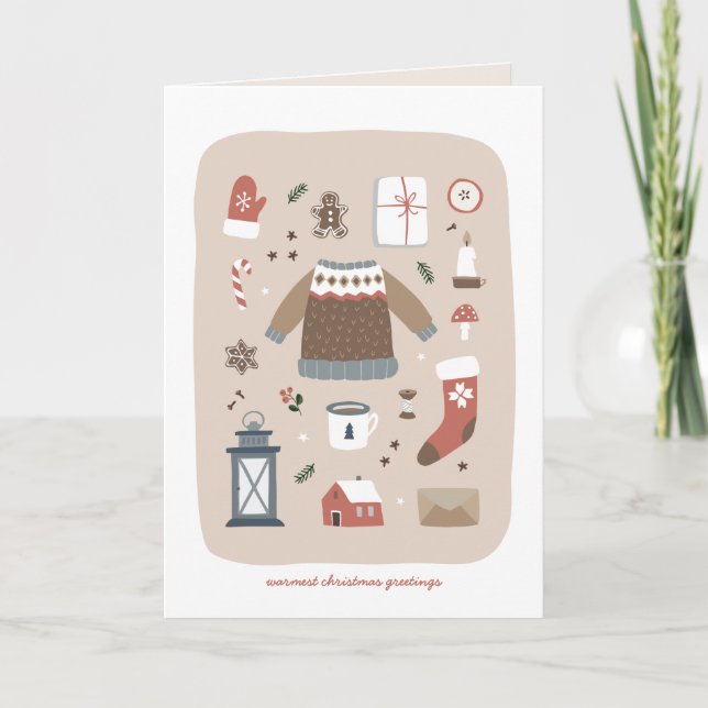 Carte de Noël nordique la plus chaude (Devant)