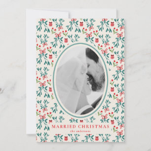 Carte de Noël nouvelle mariée Grand Motif Millenia