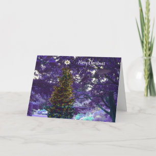 Carte de Noël nuit violette